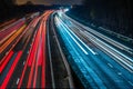 Night View of UK Motorway Highway Royalty Free Stock Photo