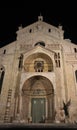 Verona Cathedral at night