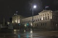 Night view of Vienna Parliament Royalty Free Stock Photo