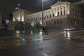 Night view of Vienna Parliament lighted Royalty Free Stock Photo