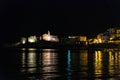 Night view of Vieste - main city of Capo Gargano Royalty Free Stock Photo