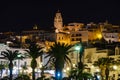 Night view of Vieste - main city of Capo Gargano Royalty Free Stock Photo