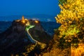 Night view of the village of Civita di Bagnoregio Royalty Free Stock Photo