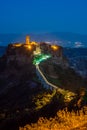 Night view of the village of Civita di Bagnoregio Royalty Free Stock Photo