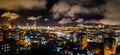 Night view of the Vladivostok city landscape, panorama. Royalty Free Stock Photo