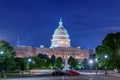 The United States Capitol Building at night in Washington DC Royalty Free Stock Photo