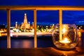 Night view with Wat Arun, Bangkok