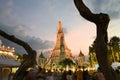 Night view of Wat Arun Buddhist temple