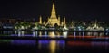 Night view of Wat Arun Temple in Bangkok, Asia, Thailand