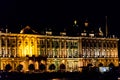 Night view of Winter Palace in St. Petersburg, Russia. View from the Neva river Royalty Free Stock Photo