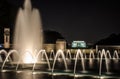 Night view of World War II Memorial with Lincoln Royalty Free Stock Photo