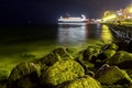 Night view of the Yalta embankment Royalty Free Stock Photo