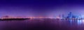 Night panorama of Yeouido island - famous buisness district of Seoul, South Korea