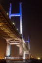 Night view of YOKOHAMA Bay Bridge Royalty Free Stock Photo