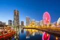 Night view of Yokohama skyline in Minato Mirai, Yokohama, Japan Royalty Free Stock Photo