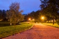 Night view of Yusupov Garden Royalty Free Stock Photo