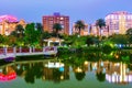 Night view of Zhongshan park