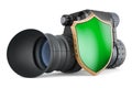 Night vision monocular with shield, 3D rendering