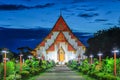 Night viwe at Wihan Phra Mongkol Bophit temple,Ayutthaya,Thailand