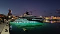 yacht night glow Ã°Å¸ÅÅ¸ Royalty Free Stock Photo