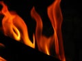 at night warm beautiful fire Royalty Free Stock Photo