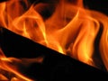 at night warm beautiful fire Royalty Free Stock Photo