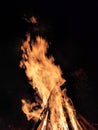 Night warm with fire Royalty Free Stock Photo