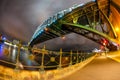 Night wide angle view of Sydney Harbour Bridge, Australia Royalty Free Stock Photo