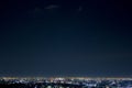 Night wide shot of Monterrey city, in Nuevo Leon, Mexico. Royalty Free Stock Photo