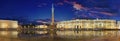 Night widescreen panorama of Palace square in St. Petersburg