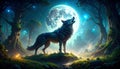night wolf Royalty Free Stock Photo
