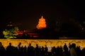 Night of Xian with illuminations and ancient tower