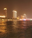 Night at Zhujiang River in Guangzhou China Royalty Free Stock Photo