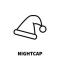 Nightcap icon or logo in modern line style. Royalty Free Stock Photo