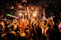 Nightclub crowd dancing Royalty Free Stock Photo