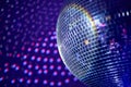 nightclub disco ball with colorful reflections Royalty Free Stock Photo