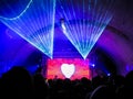 Nightclub Lasers, Crowd, Love Heart