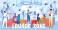 Nightclub Lounge Zone Guests Word Concept Banner