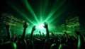 Nightclub stage, crowd cheering, spotlight on performer generated by AI