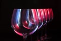 Nightclub wine glasses Royalty Free Stock Photo