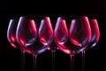 Nightclub wine glasses Royalty Free Stock Photo