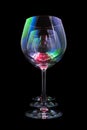 Nightclub wine glasses Royalty Free Stock Photo