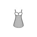 Nightdress clothes dress icon. Element of clothes icon for mobile concept and web apps. Thin line Nightdress clothes dress icon ca