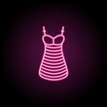 Nightdress clothes dress neon icon. Simple thin line, outline vector of clothes icons for ui and ux, website or mobile application