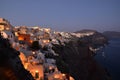 Nightfall at Oia, Santorini Royalty Free Stock Photo