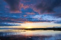 Nightfall of Qinghai Lake