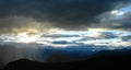 Nightfall sky in the high Tibetan Himalayas, India Royalty Free Stock Photo