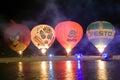 Nightglow with hot air balloons