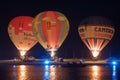 Nightglow with hot air balloons