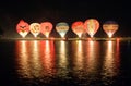 Nightglow with hot air balloons